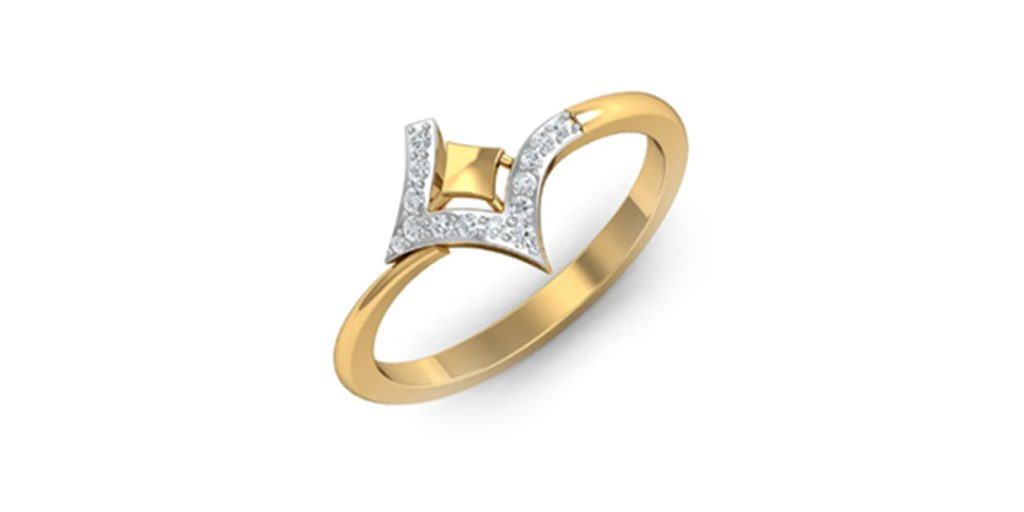 Natural Emerald Diamond ring, 14k Yellow gold engagement ring,wedinng  band,stack matching band,anniversary ring,princess cut emerald ring