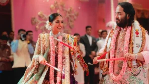 radhika merchant and anant ambani during garba night