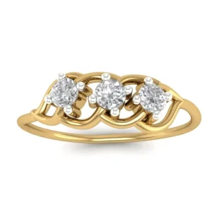 Modern Three-Stone Ring