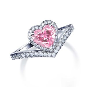 Pink Heart Shaped Diamond