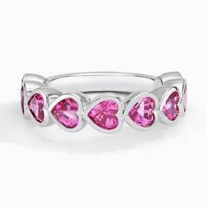 Pink Sapphire Heart Shaped Ring