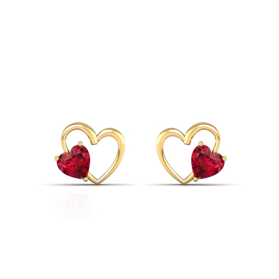 Aliyah Ruby Heart Stud