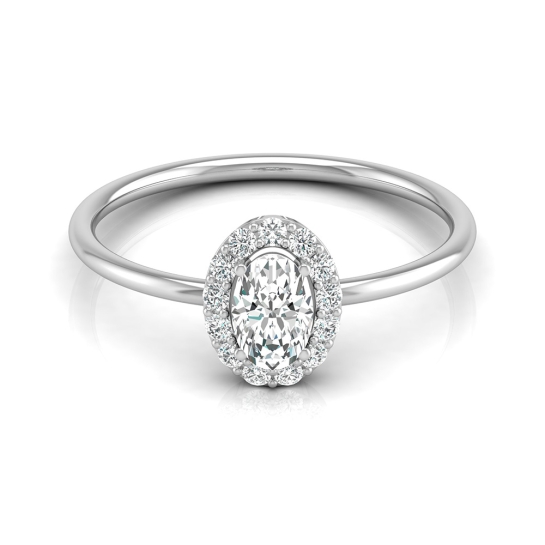 Flat shape Wedding Ring in 18K White Gold 3mm wide - A Jewel