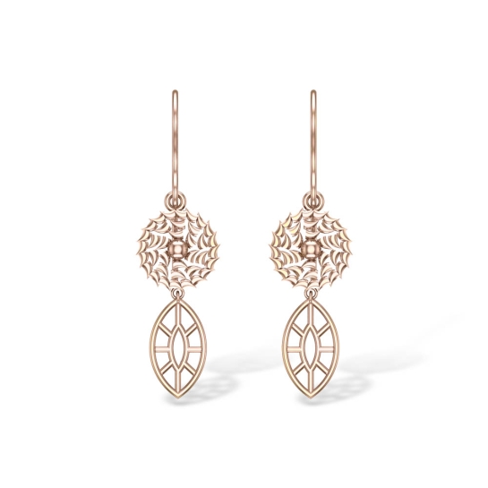 Sohi White Gold Drop Earrings