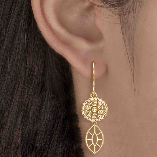 Sohi Rose Gold Drop Earrings