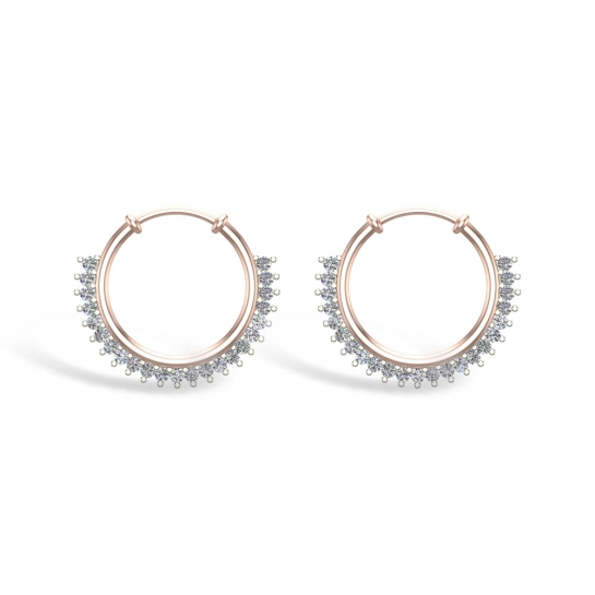 Mahisa White Gold Diamond Hoop Earrings