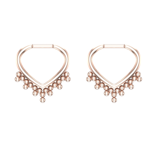 Diva White Gold Hoop Earrings