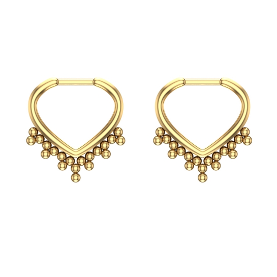 Diva Yellow Gold Hoop Earrings