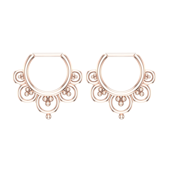 Circular Rose Gold Hoop Earrings