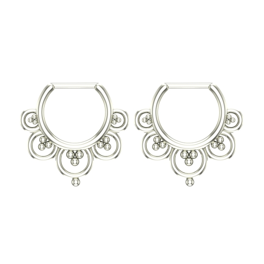 Circular Yellow Gold Hoop Earrings