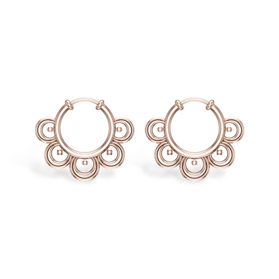 Abrik White Gold Hoop Earrings