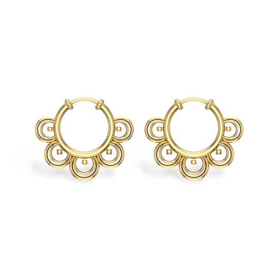 Abrik Yellow Gold Hoop Earrings