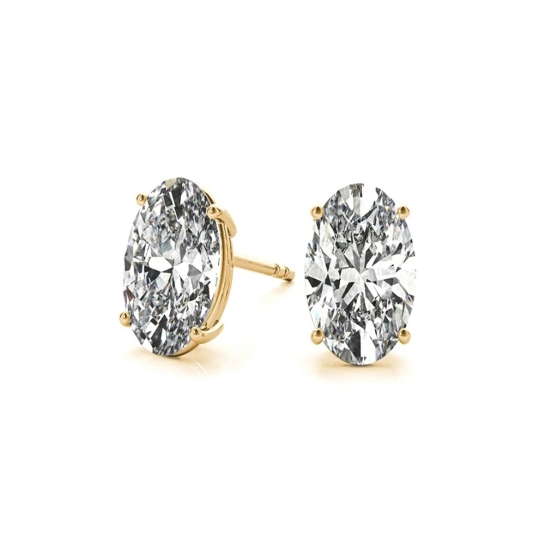 Rucha Yellow gold and Diamond Stud Earrings for Women