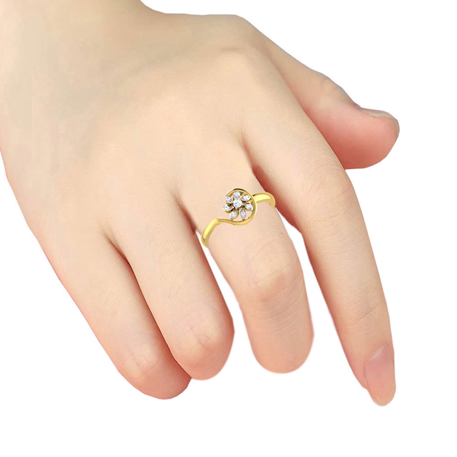 Anant Round Diamond Engagement Rings for women, Weight: 2.7 Gm, Size: Free  Size at Rs 24199 in Surat
