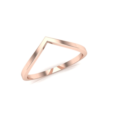 Hema Gold Chevron Ring