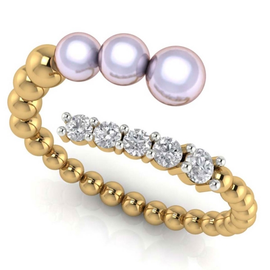 Indrani Pearl Yellow Gold Ring