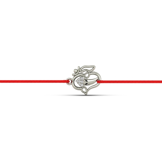 OM Ganesh Silver Rakhi