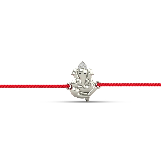 Ganesha Silver Bracelet Rakhi