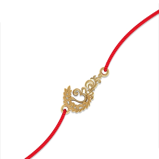 OM Gold Bracelet Rakhi