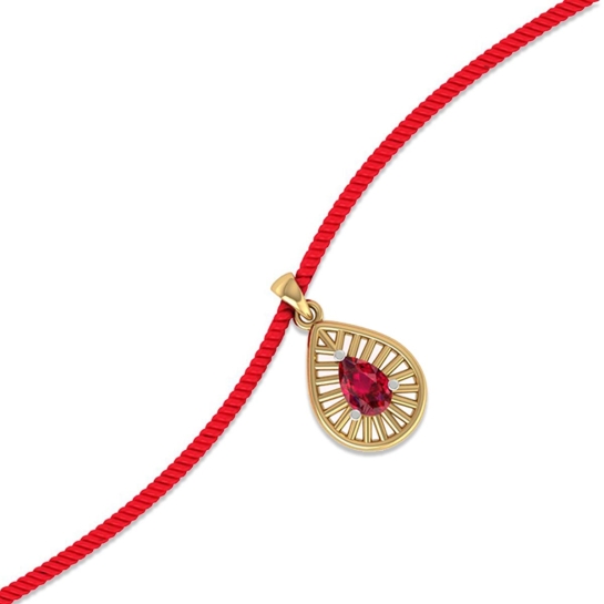 Kavita Gold Pendant Rakhi