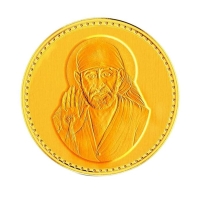 Dishis 24k(999) Sai Baba 10 gm Gold Coin