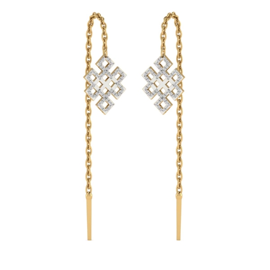 Jenny Sui Dhaga Diamond Earring