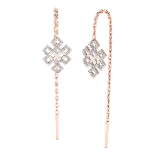 Jenny Sui Dhaga Diamond Earring