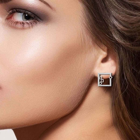 Varnika Silver Studs Earrings