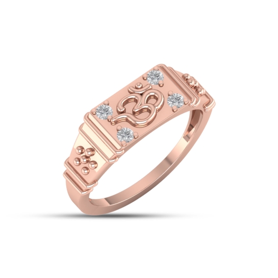 Sangam OM signet Diamond Ring