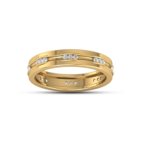 Miray Gold And Diamond Band Ring