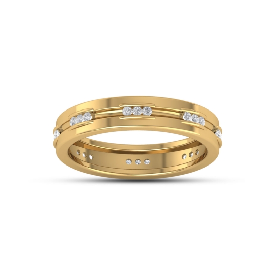 Miray Gold And Diamond Band Ring