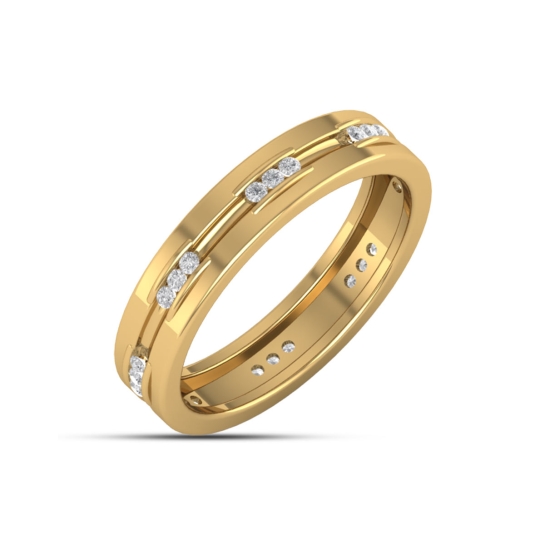 Miray Gold And Diamond Band Ring