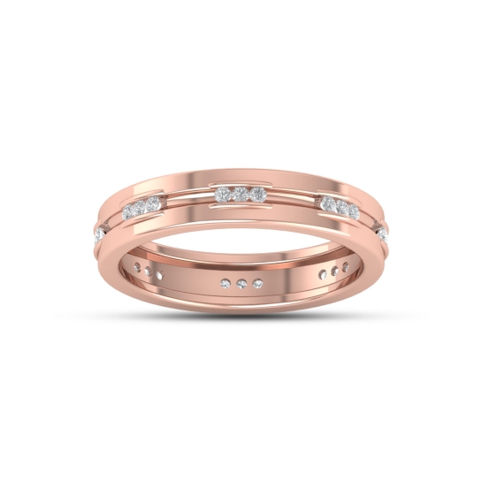 Miray Gold And Diamond Band Ring