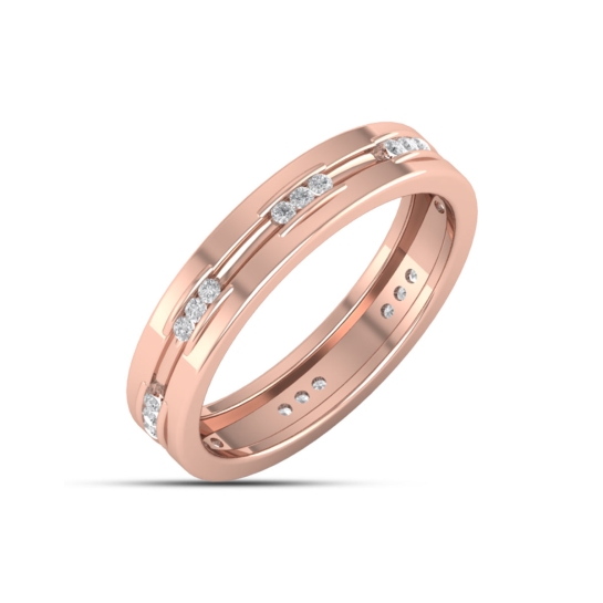 Miray Gold And Diamond Band Ring