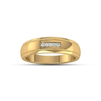 Nihan Gold And Diamond Band Ring