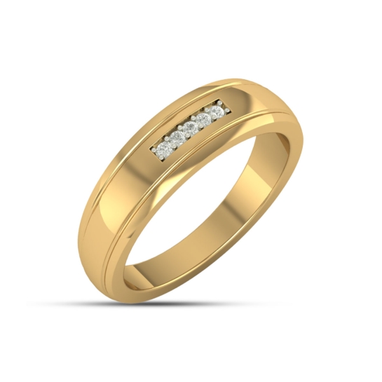 Nihan Gold And Diamond Band Ring