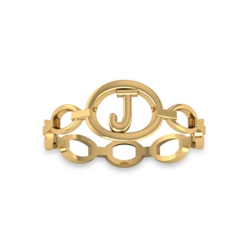 J Alphabet Gold Ring…