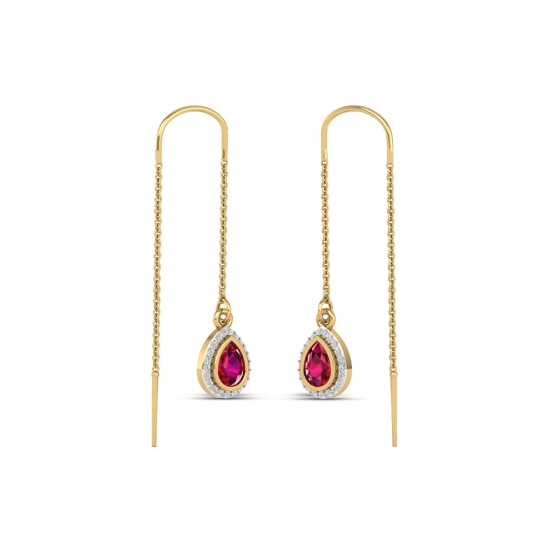 Sultana Gold Gemstone Diamond Earring