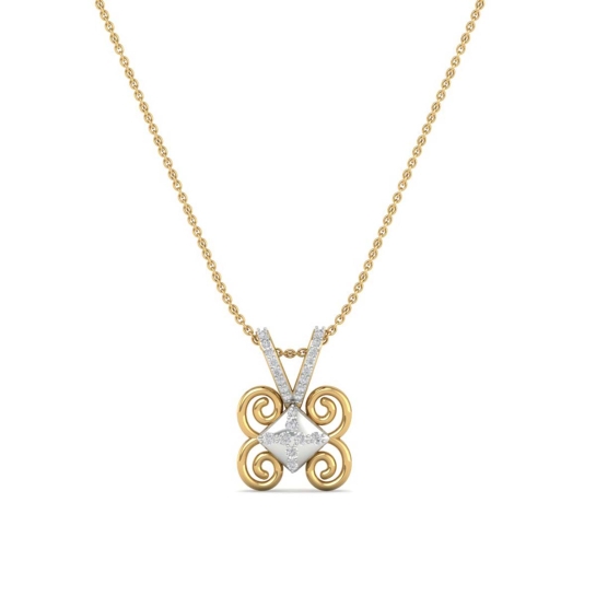 Kamelya Gold And Diamond Pendant 