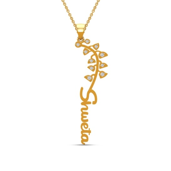 Shweta Name Diamond Pendant