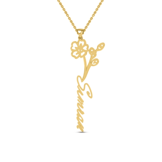 Simran Name Gold Pendant