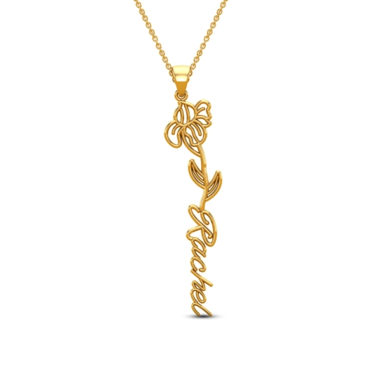 Rachel Name Gold Pendant