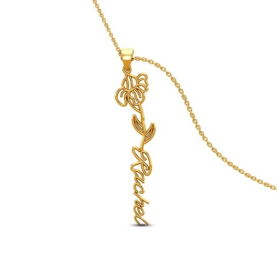 Rachel Name Gold Pendant