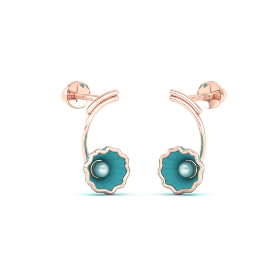 Nazrana pearl gold drop earrings for daily use