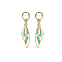 Nidhipati pearl gold drop earrings for daily use