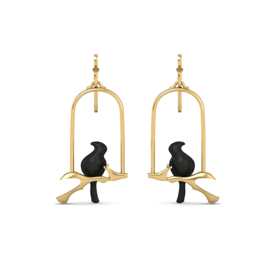 Parrot gold earring 