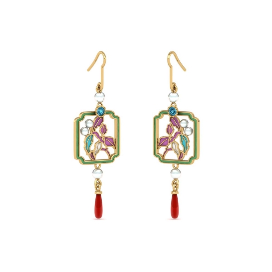 Mukund gold Pearl Drop Earrings