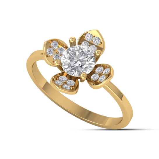 Tripti gold diamond ring