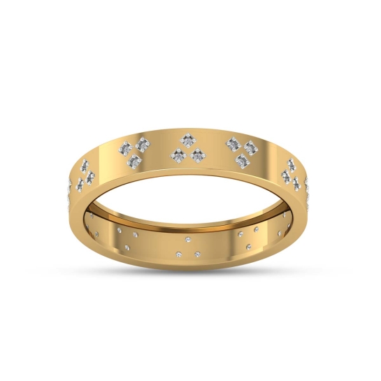 Toshu gold diamond band ring