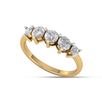 Tashu gold diamond ring